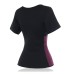 Rose Red Front Zip Women Sauna Tops Neoprene Vest Gym Body Shaper Sweat Fat Burner Fitness Shirts