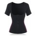 Rose Red Front Zip Women Sauna Tops Neoprene Vest Gym Body Shaper Sweat Fat Burner Fitness Shirts