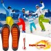 TENGOO 1Pair Electric Heated Insoles Croppable Thermal Comfortable USB Rechargeable Insoles for Winter Outdoor Skiing