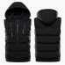 TENGOO 9 Areas Heating Jackets Unisex 3-Gears Heated Vest Coat USB Electric Thermal Clothing Hooded Vest Winter Outdoor Warm Clothing