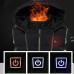 TENGOO 9 Areas Heating Jackets Unisex 3-Gears Heated Vest Coat USB Electric Thermal Clothing Hooded Vest Winter Outdoor Warm Clothing