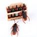 20pcs/set Halloween Plastic Cockroach Bug Joke Toys Realistic Roaches for Halloween Fool's Day Party Decoration