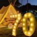 3FT Stereoscopic Balloon Frame Marquee Light-up Number Laminated Cardboard with Easy Assembly Ideal for Celebrations & Outdoor Events Includes Spare Bulb