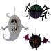 Halloween 3D Ghost Bat Spider Pumpkin Witch Pendant Haunted House Drop Bar KTV Room Decorative Paper Hanging Ornament