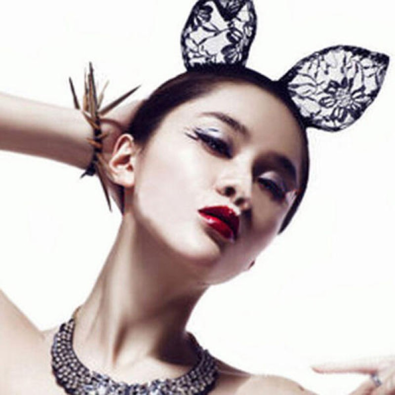 Lace Cat Ears Hair Band Party Cosplay Masquerade Headbrand