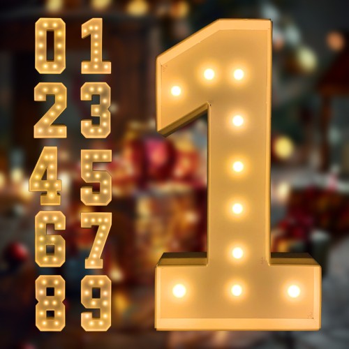 Unique 2.3ft Giant Balloon Frame Marquee Light Up Numbers with Extra Warm Light Bulb for Uninterrupted Celebrations Quick Easy Assembly Ideal for Birthdays Weddings Parties Outdoor Events