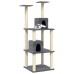 Cat furniture with sisal scratching posts 141 cm dark gray