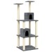 Cat furniture with sisal scratching posts 141 cm dark gray