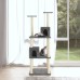 Cat furniture with sisal scratching posts 141 cm dark gray