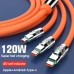120W USB-A to iP/Type-C/Micro USB Cable Fast Charging Data Transmission Tinned Copper Core Line 1M Long for iPhone 11 12 13 14 14 Pro for Huawei Mate 50 for Samsung Galaxy S23 for Oppo Ren9 for Redmi K60