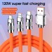 120W USB-A to iP/Type-C/Micro USB Cable Fast Charging Data Transmission Tinned Copper Core Line 1M Long for iPhone 11 12 13 14 14 Pro for Huawei Mate 50 for Samsung Galaxy S23 for Oppo Ren9 for Redmi K60