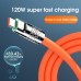120W USB-A to iP/Type-C/Micro USB Cable Fast Charging Data Transmission Tinned Copper Core Line 1M Long for iPhone 11 12 13 14 14 Pro for Huawei Mate 50 for Samsung Galaxy S23 for Oppo Ren9 for Redmi K60