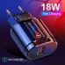 18W 1-Port USB Charger 18W USB-A QC3.0 2.0 AFC FCP Fast Charging Wall Charger Adapter EU Plug US Plug for iPhone 14 13 12 for Huawei Mate50 for Samsung Galaxy S23 for Xiaomi 13pro