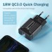 18W 1-Port USB Charger 18W USB-A QC3.0 2.0 AFC FCP Fast Charging Wall Charger Adapter EU Plug US Plug for iPhone 14 13 12 for Huawei Mate50 for Samsung Galaxy S23 for Xiaomi 13pro