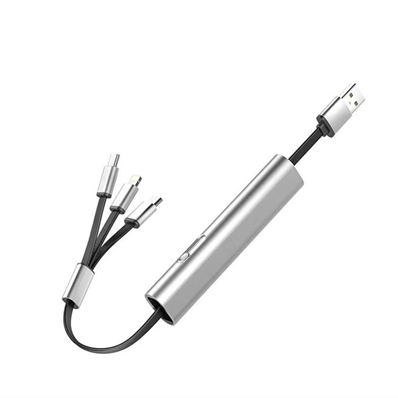 2.4A USB-A to Type-C/iP/Micro Cable Fast Charging Copper Core Line 0.27M Long for iPhone 12 13 14 14Pro 14 Pro Max for Huawei Mate50 for Samsung Galaxy S23 for Xiaomi 13pro