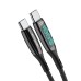 [2 Packs] BlitzWolf® BW-TC23 100W 5A LED Display Type-C to Type-C Cable PD3.0 PPS QC4.0+ QC3.0 Fast Charging Data Transfer Cord Line 3ft Long For Samsung Galaxy S22 Note 20 For iPad Pro 2021 MacBook Air