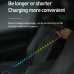 3A 3in 1 USB-A to iP/Type-C/Micro USB Spring Cable Fast Charging Data Transmission Copper Core Line 1M Long for Huawei Mate50 for Samsung Galaxy S23 for Xiaomi 13 for Oppo Reno9 for iPhone 12 13 14 14Pro 14 Pro Max