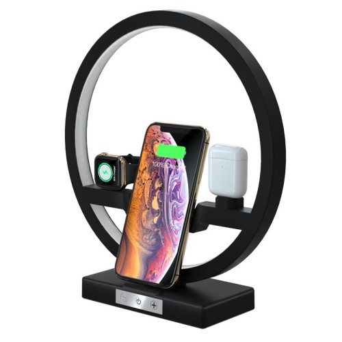 3 in 1 Fast Wireless Charger Desk Lamp Charger Holder for iPhone 14 Pro for iWatch for Airpods