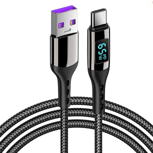 65W USB-A to Type-C Cable Fast Charging Data Transmission Tinned Copper Core Line 1M/2M Long for Huawei Mate50 for Redmi K60 for Xiaomi 13pro for Samsung Galaxy S22 for ViVo X90