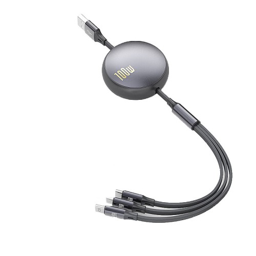 6A 100W USB-A to Type-C/iP/Micro USB Cable QC2.0 3.0 4.0 Fast Charging Data Transmission Copper Core Line 1.2M Long for iPhone 13 14 14Pro for Xiaomi 13 for Huawei Mate50 for Oppo Reno9