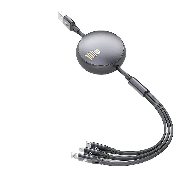 6A 100W USB-A to Type-C/iP/Micro USB Cable QC2.0 3.0 4.0 Fast Charging Data Transmission Copper Core Line 1.2M Long for iPhone 13 14 14Pro for Xiaomi 13 for Huawei Mate50 for Oppo Reno9