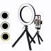 8.3 Inch Tripod Live Stream Selfie LED Ring Light Fill Light With Phone Holder