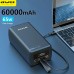 Awei P171K 65W 60000mAh Power Bank External Battery Power Supply with 1 Input & 3 Outputs Support PD SCP Fast Charging for iPhone 15 14 13 for Huawei Mate60 Pro for Xiaomi 14Pro for Oppo Find X7