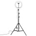 Bakeey 10 inch Ring Fill Light Tripod Remote Control Adjustment USB Plug Selfie Beauty Ring Light with Stand Video Light for YouTube TikTok Live