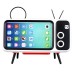 Bakeey Mini Retro TV Pattern Desktop Phone Stand Holder Lazy Bracket for Mobile Phone between 4.7 inch to 5.5 inch