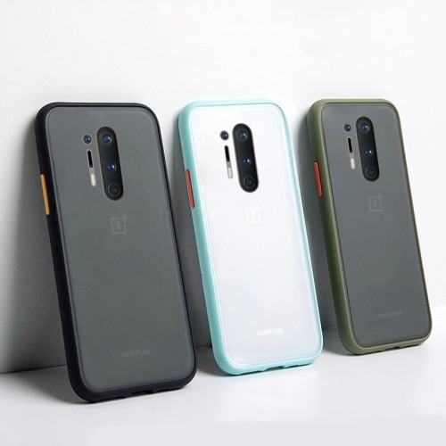 Bakeey for OnePlus 8 Pro Shockproof Anti-fingerprint Matte Translucent Hard PC&Soft TPU Edge Protective Case