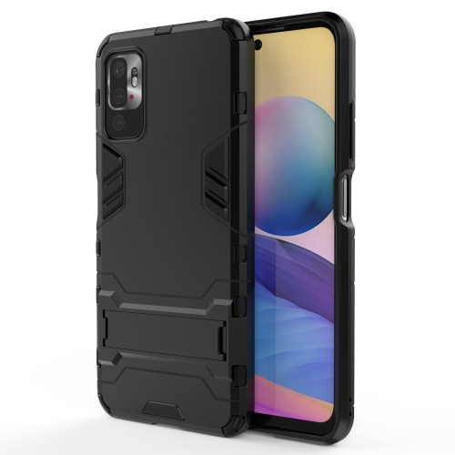 Bakeey for POCO M3 Pro 5G NFC Global Version/ Xiaomi Redmi Note 10 5G Case Armor with Bracket Shockproof PC Protective Case Back Cover