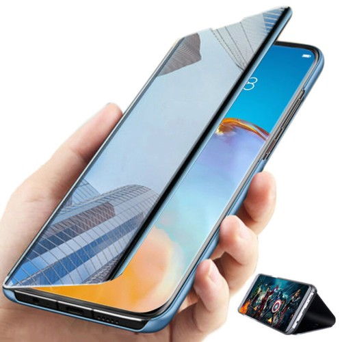 Bakeey for POCO M3 Pro 5G NFC Global Version/ Xiaomi Redmi Note 10 5G Case Foldable Flip Plating Mirror Window View Shockproof Full Cover Protective Case Non-Original