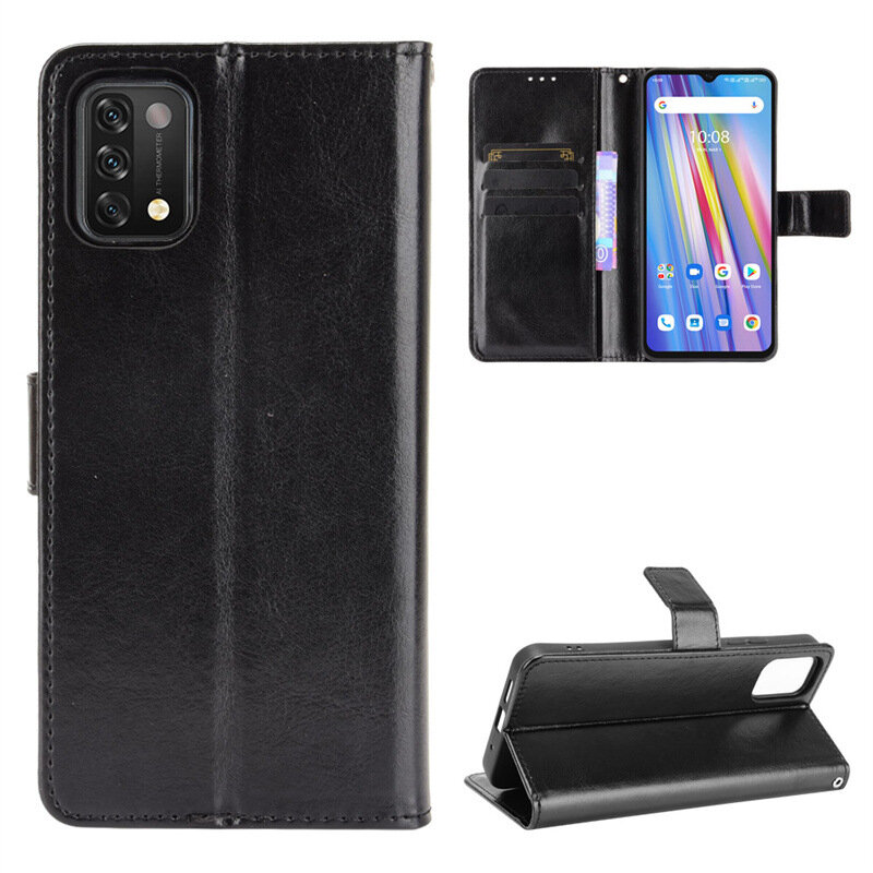 Bakeey for Umidigi A11 Case Magnetic Flip with Multiple Card Slot Folding Stand PU Leather Shockproof Full Cover Protective Case