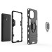 Bakeey for Xiaomi Mi 11 Case Armor Shockproof Magnetic with 360 Rotation Finger Ring Holder Stand PC Protective Case Non-Original