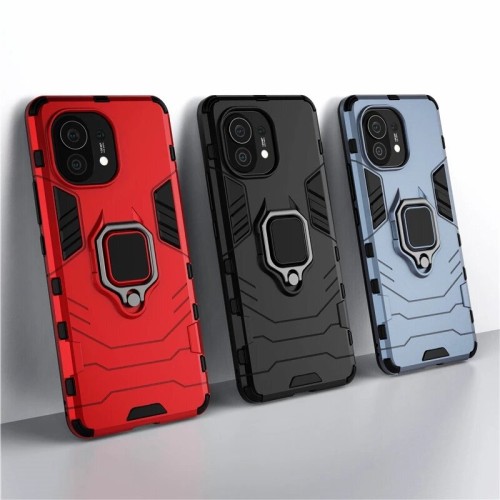 Bakeey for Xiaomi Mi 11 Case Armor Shockproof Magnetic with 360 Rotation Finger Ring Holder Stand PC Protective Case Non-Original