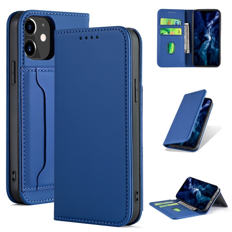 Bakeey for iPhone 12 Pro / 12 Case Business Flip Magnetic with Multi-Card Slots Wallet Shockproof PU Leather Protective Case