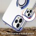 Bakeey for iPhone 12 Pro / 12 Case Plating Transparent with Ring Holder Shockproof Soft TPU Protective Case Back Cover