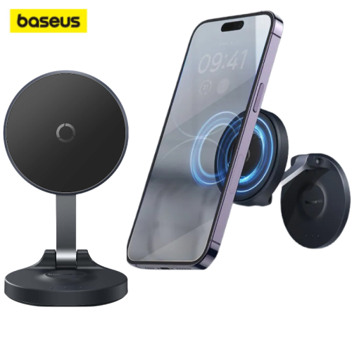 Baseus MagPro Series Magnetic Foldable Phone Mount Holder 360° Rotatable Adjustable Arm Wall-Mounted Stand for iPhone 15 15 Plus 15Pro 15 Pro Max for Huawei Mate60 pro for Samsung Galaxy S23 for Xiaomi13 pro