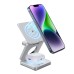 BlitzWolf iw30 3-in-1 Foldable Magnetic 15W Wireless Charger Fast Charging Sation for iPhone 15 14 13 12 Pro/Max/Plus for Apple Watch 9/8/7/6/5/4/3/2/SE/Ultra 2 for AirPods 3/2/Pro