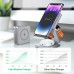 BlitzWolf iw30 3-in-1 Foldable Magnetic 15W Wireless Charger Fast Charging Sation for iPhone 15 14 13 12 Pro/Max/Plus for Apple Watch 9/8/7/6/5/4/3/2/SE/Ultra 2 for AirPods 3/2/Pro