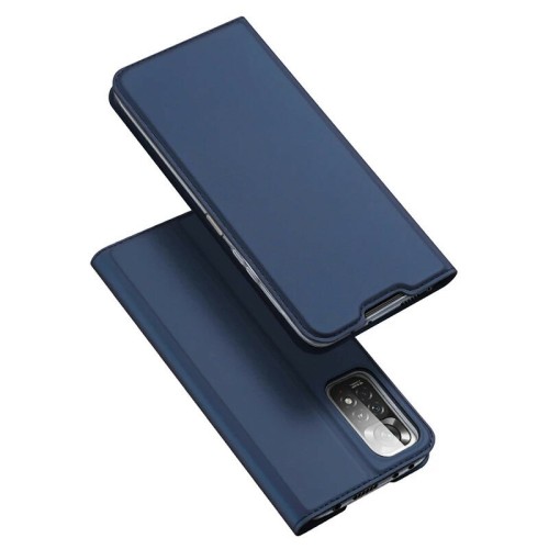 DUX DUCIS Flip Phone Case For Xiaomi Redmi Note 11 4G PU+TPU Flip Storage Card Phone Cover Anti-collision / Anti-drop / Anti-fingerprint / Precise Hole Position / Camera Protection Phone Shell