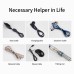 Essager Cable Organizer Tie Wire Bobbin Winder 1M/3M/5M Multi-length Strong Adsorption Nylon Cord Protector Cable Management for iPhone for Huawei for Samsung USB Cable Protection