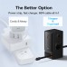 [GaN Tech] Baseus 65W 4-Port USB Charger 2AC+1USB-A+1USB-C+Retractable USB-C Fast Charging Desktop Charging Station EU Plug for iPhone 15 14 13 for Huawei Mate60 Pro for Xiaomi 14pro for AppleBook Pro for MateBook X Pro