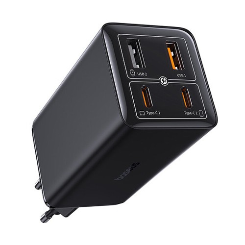 [GaN Tech] Baseus GaN6 Pro 100W 4-Port USB PD Charger 2USB-C+2USB-A PD3.0 QC3.0 SCP FCP AFC PPS Fast Charging Wall Charger Adapter EU Plug with 100W Type-C to Type-C 1M Cable