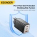 [GaN Tech] ESSAGER 67W 3-Port USB PD Charger 2USB-C+USB-A QC3.0 2.0 PD AFC FCP SCP BC1.2 DCP Apple2.4A Fast Charging Wall Charger Adapter EU Plug for iPhone 15 14 13 for Xiaomi 14pro for Huawei Pura 70 Ultra for Samsung Galaxy S24