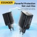 [GaN Tech] ESSAGER ES-CD40 45W 2-Port USB PD Charger USB-A+USB-C PD3.0 QC4.0 PPS FCP AFC Apple 2.4A Fast Charging Wall Charger Adapter EU Plug for iPhone 15 14 13 for Huawei Pura 70 Ultra for Xiaomi Civi4 Pro for Samsung Galaxy S24