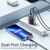 [GaN Tech] ESSAGER JT-P18 33W 2-Port USB PD Charger 33W USB-A+Type-C QC3.0 PD3.0 AFC FCP SCP PPS Fast Charging Wall Charger Adapter EU Plug for iPhone 13 14 14pro 14Pro Max for Huawei P50 for Redmi K60 for Samsung Galaxy S23