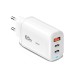 [GaN Tech] Essager 65W 3-Port USB PD Charger 2Type-C+USB-A PD3.0 QC3.0 Fast Charging Wall Charger Adapter EU Plug US Plug UK Plug for iPhone 13 14 14Pro 14Pro Max for Samsung Galaxy S23 for Oppo Reno9 for Huawei Mate50