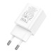 HOCO N28 20W 2-Port USB PD Charger PD20W+QC3.0 Dual Port Fast Charging Wall Charger Adapter EU Plug for iPhon14 Pro Max for iPad Pro for Huawei P50 for Xiaomi 11