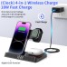 HYY-H32 15W Wireless Foldable Charger Fast Wireless Charging Stand Digital Clock Function for Smart Phones for iPhone 15 14 13 for Xiaomi 14pro for Huawei Mate60Pro for Apple Watch for Airpods